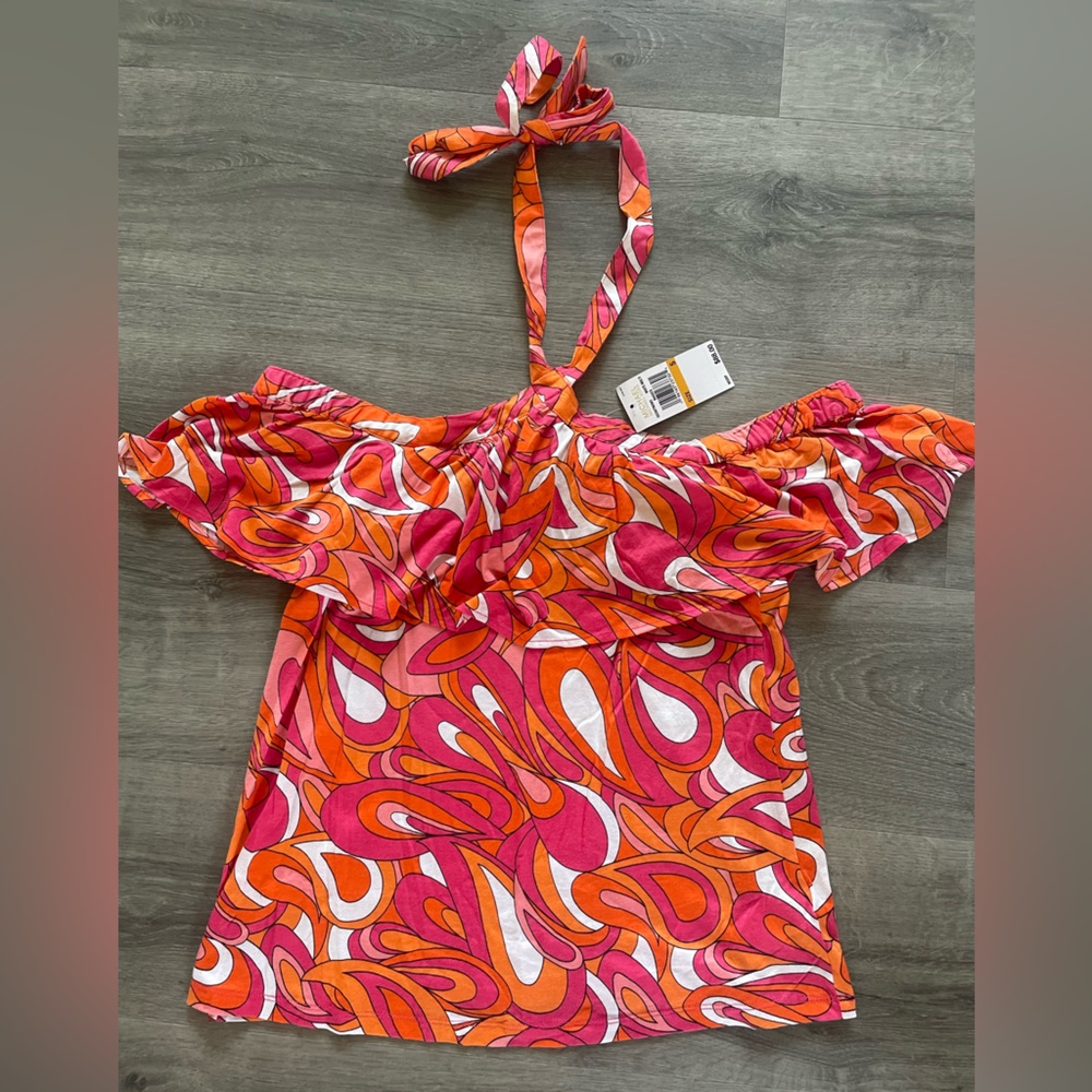 Vibrant Pink and Orange Women's Top